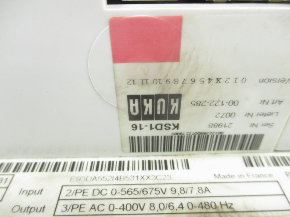 KUKA KSD1-16 E93DA552I4B531XX3C23 UNMP