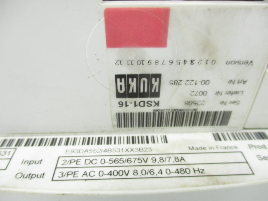 KUKA KSD1-16 E93DA552I4B531XX3B23 UNMP