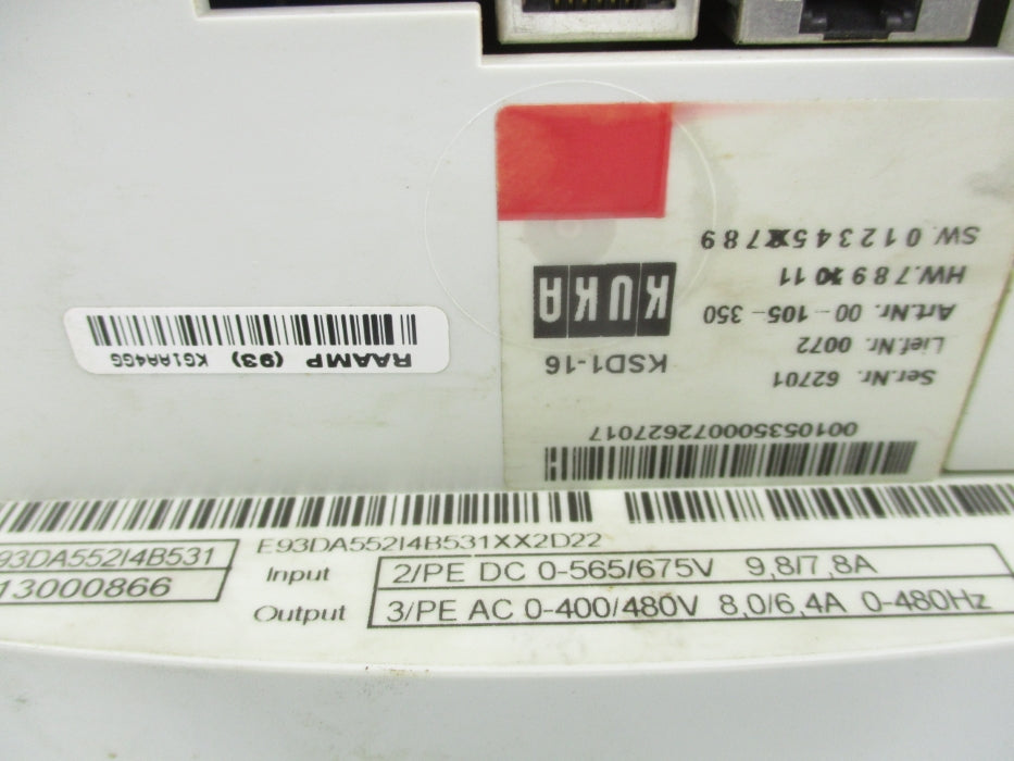 KUKA KSD1-16 E93DA552I4B531XX2D22 UNMP