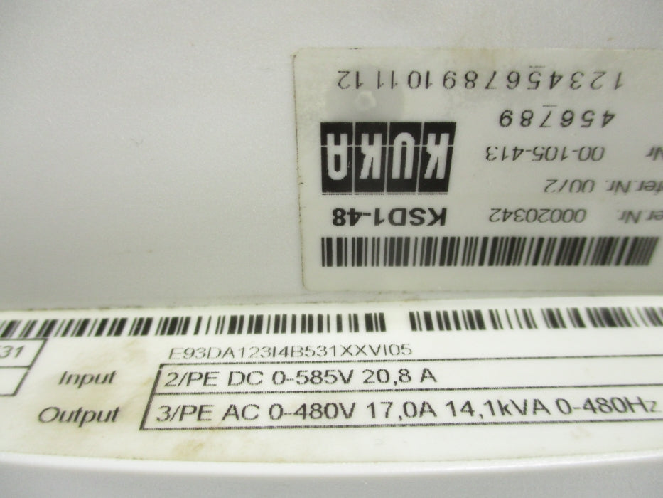 KUKA KSD1-48 E93DA123I4B531XXVI05 UNMP