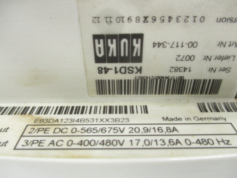 KUKA KSD1-48 E93DA123I4B531XX3B23 UNMP