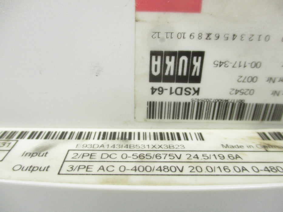KUKA KSD1-64 E93DA143I4B531XX3B23 UNMP