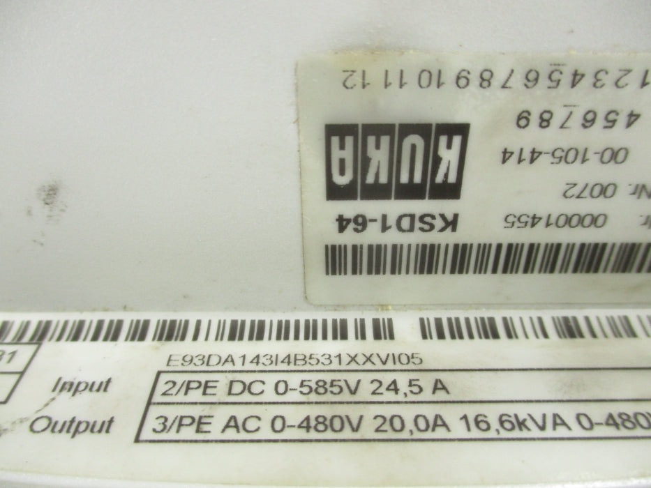 KUKA KSD1-64 E93DA143I4B531XXVI05 UNMP