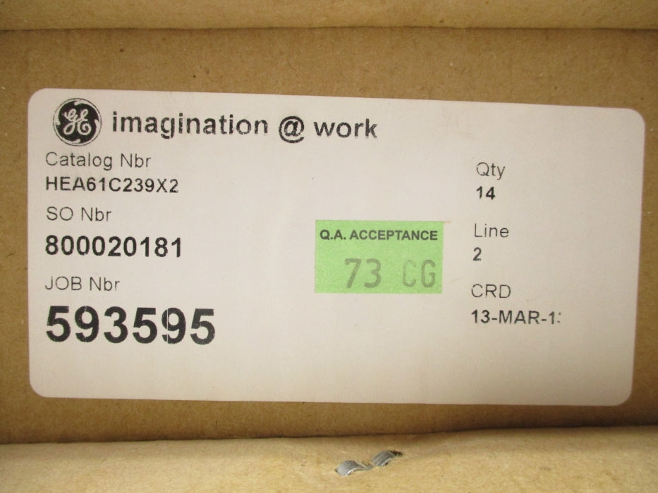 GENERAL ELECTRIC 12HEA61C239X2 NSFS