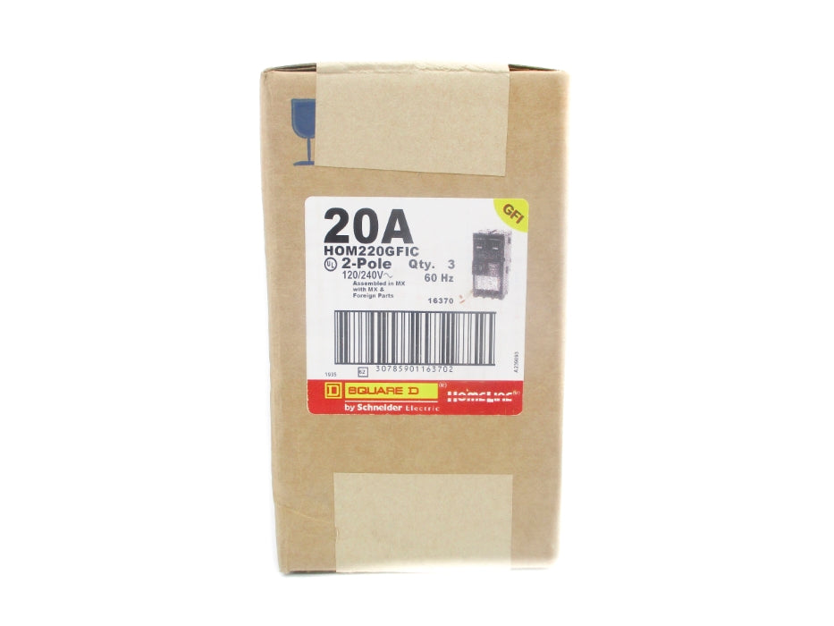 SQUARE D HOM220GFIC 20A 240V (PKG OF 3) NSFS
