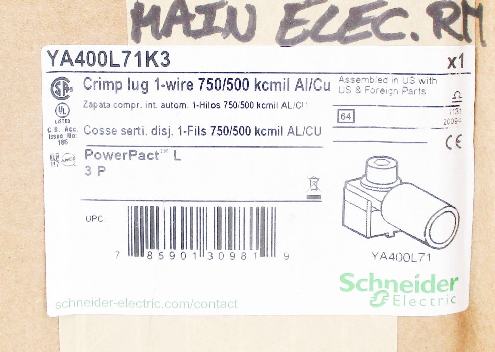 SCHNEIDER ELECTRIC YA400L71K3 NSFS