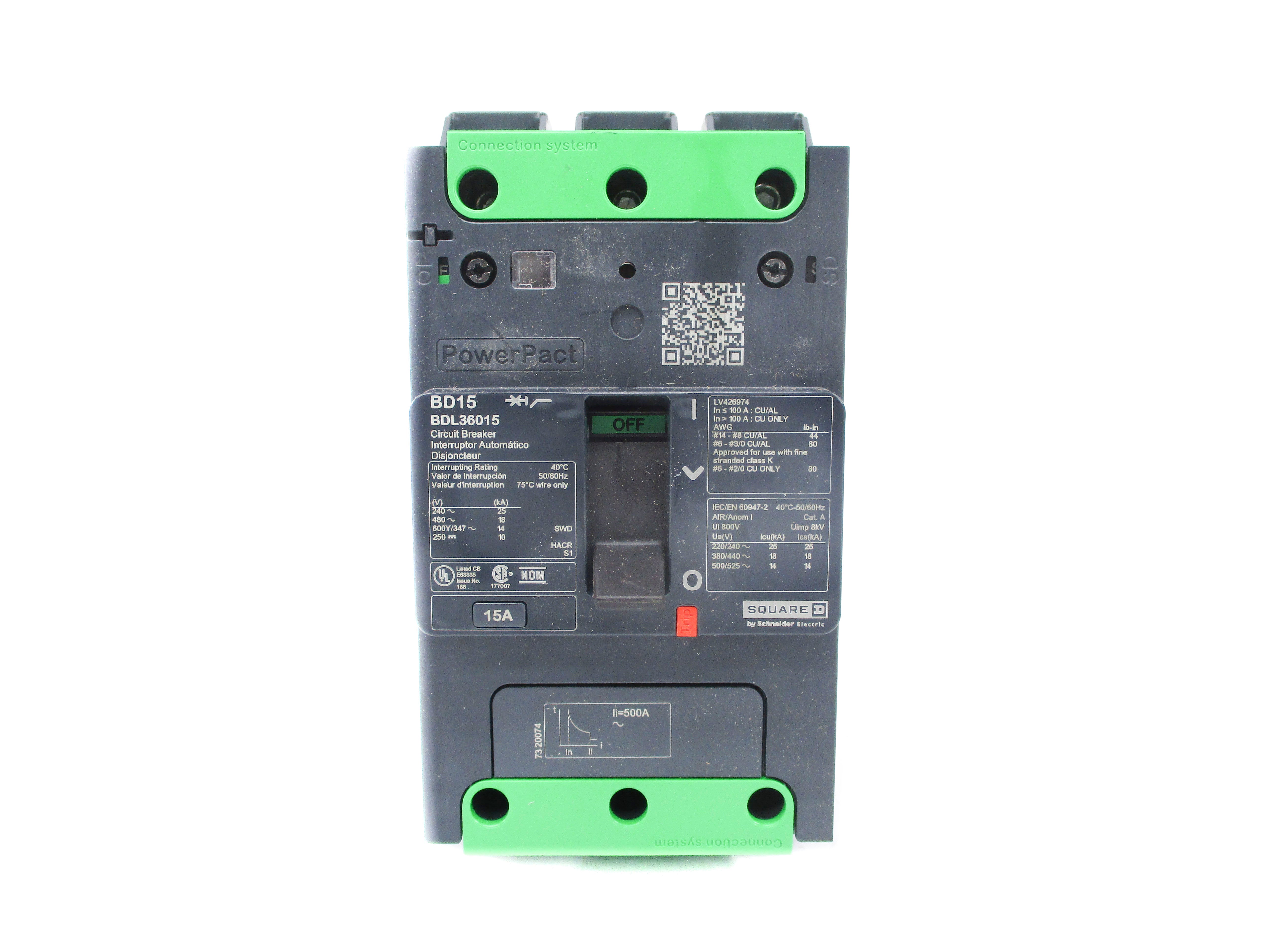 SQUARE D BDL36015 15A 480V NSNP