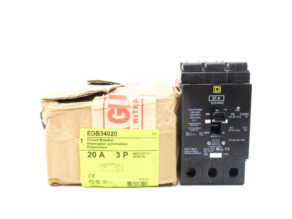 SQUARE D EDB34020 20A 277V NSMP