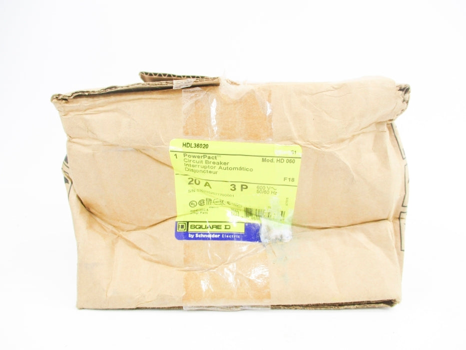 SQUARE D HDL36020 20A 600V NSMP
