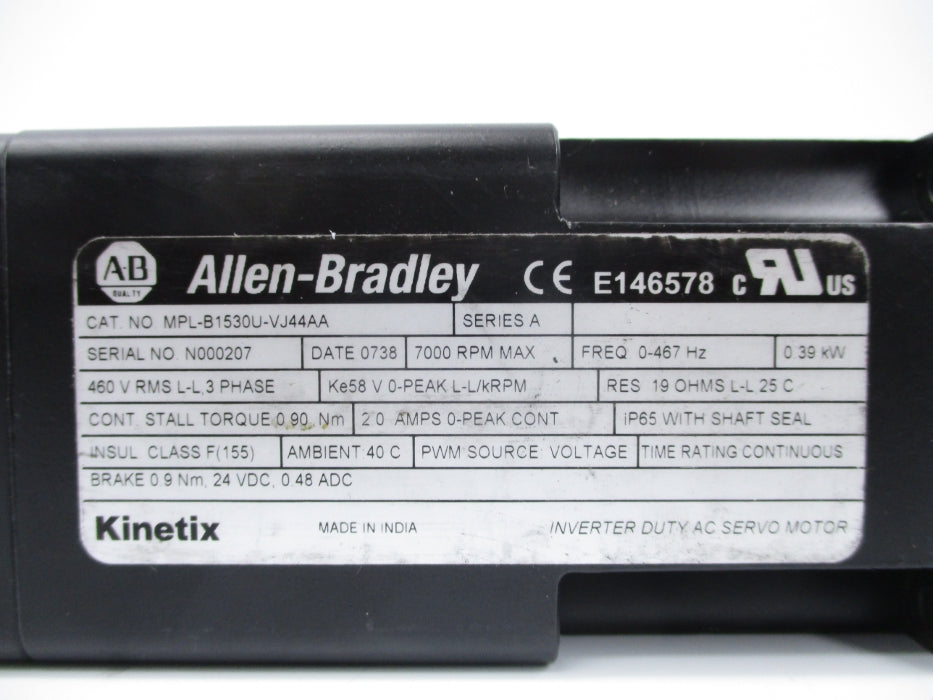 ALLEN BRADLEY MPL-B1530U-VJ44AA SER. A NSNP