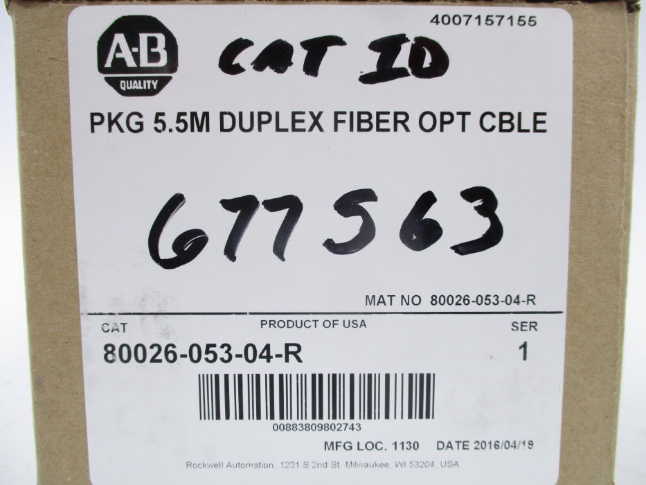 INDUSTRIAL SPARE PART 80026-053-04-R SER. 1 DATE: 2016 (BR/WH) NSFS