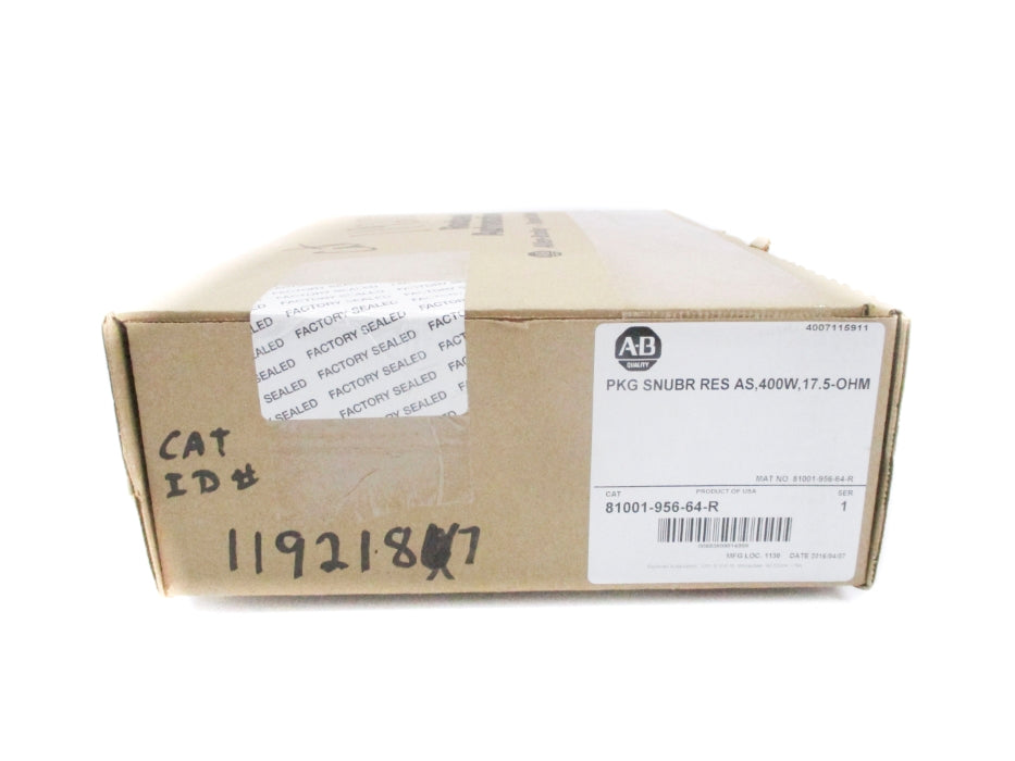 INDUSTRIAL SPARE PART 81001-956-64-R SER. 1 DATE: 2016 (BR/WH) NSFS