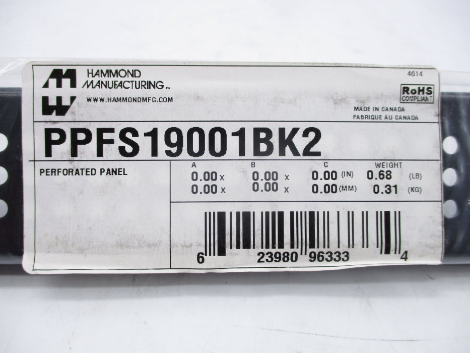 HAMMAOND PPFS19001BK2 NSNP