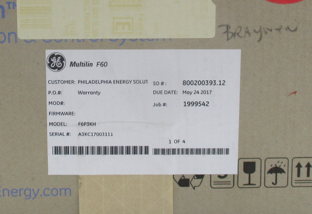 GENERAL ELECTRIC F6P3KH MULTILIN F60 NSFS