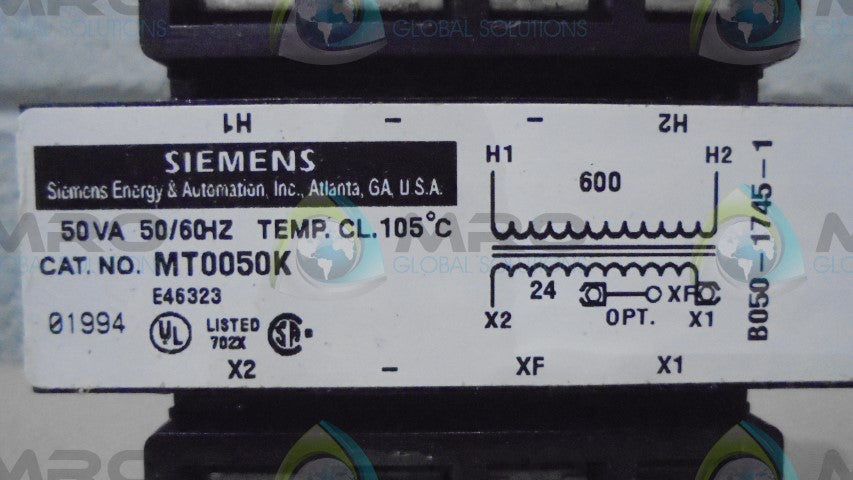 SIEMENS MT0050K TRANSFORMER *USED*