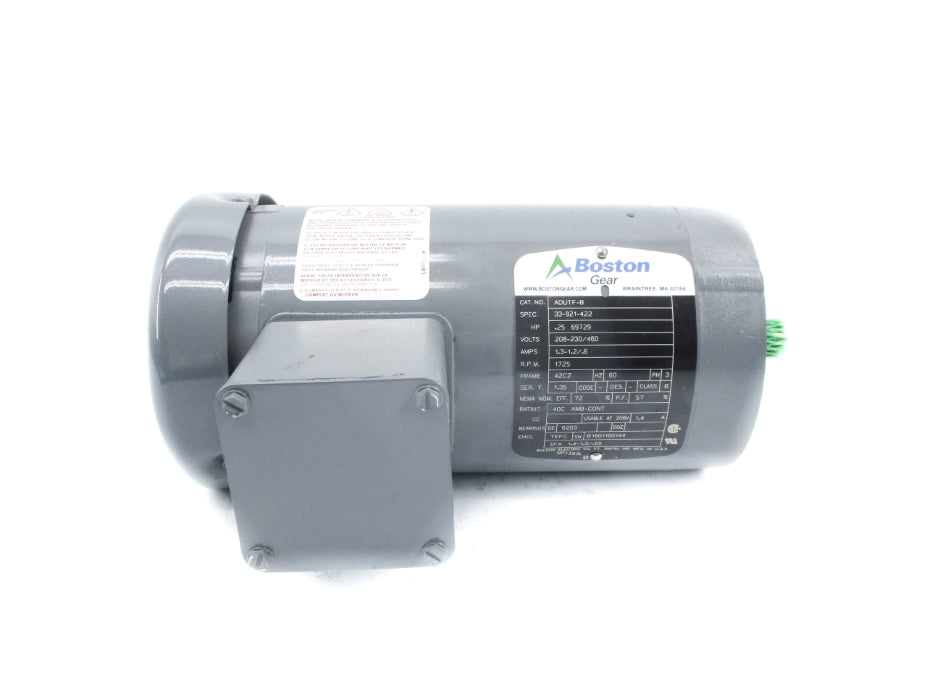 BOSTON GEAR ADUTF-B 33-921-422 208-230/460V 1.3-1.2/.6A NSNP