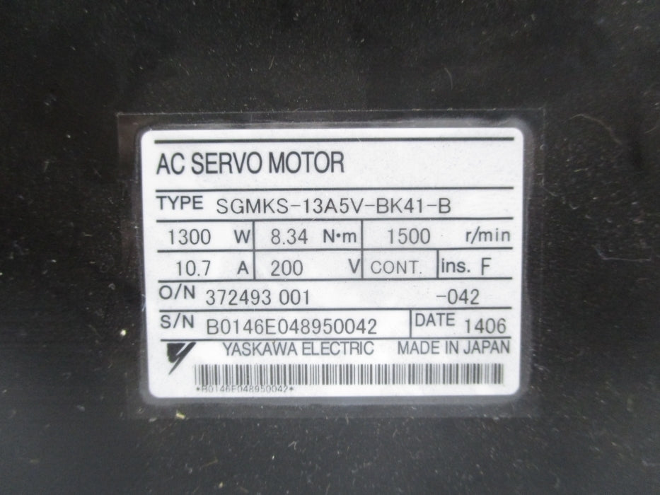 YASKAWA SGMKS-13A5V-BK41-B NSNP