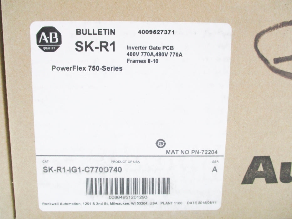 ALLEN BRADLEY SK-R1-IG1-C770D740 SER. A DATE: 2018 NSFS