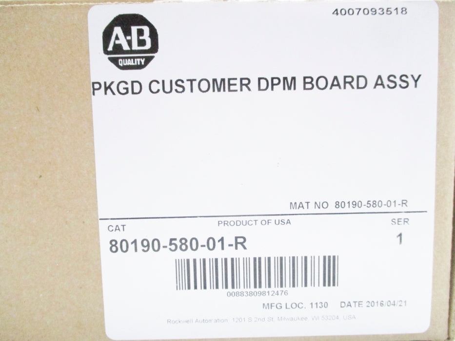 ALLEN BRADLEY 80190-580-01-R SER. 1 DATE: 2018 NSFS