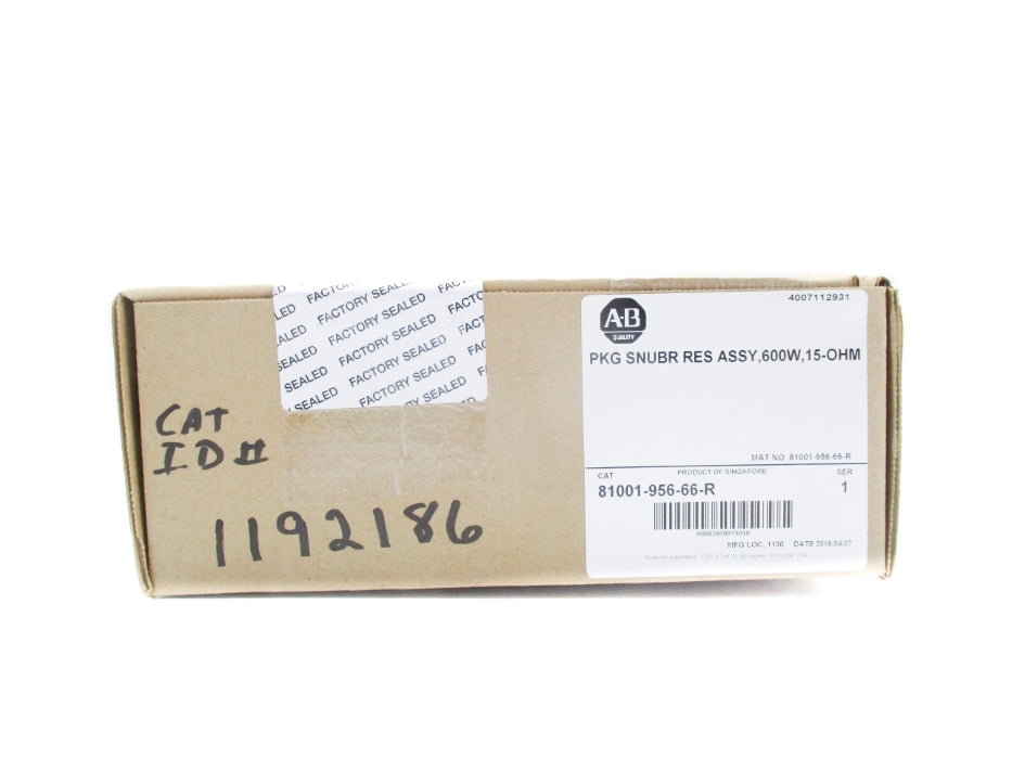INDUSTRIAL SPARE PART 81001-956-66-R SER. 1 DATE: 2016 NSFS