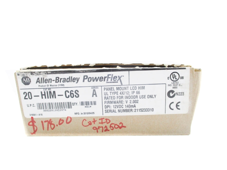 ALLEN BRADLEY 20-HIM-C6S SER. A F/W 2.002 NSMP