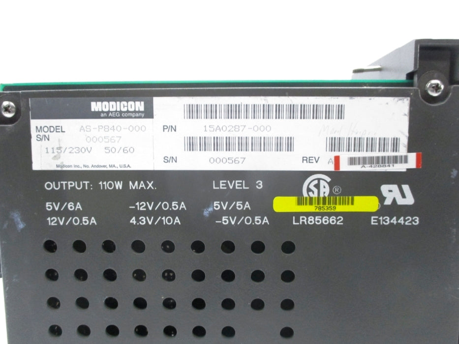 MODICON AS-P840-000 (NO KEY) NSNP