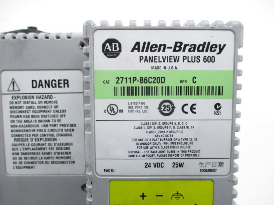 ALLEN BRADLEY 2711P-B6C20D SER. C NSNP
