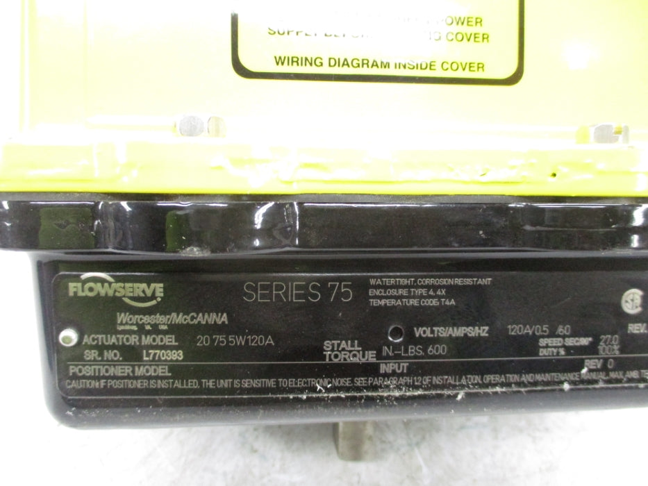 FLOWSERVE 20755W120A SER. 75 NSNP