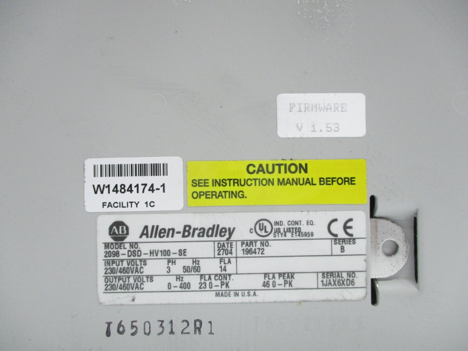 INDUSTRIAL SPARE PART 2098-DSD-H1V00-SE SER. B F/W V1.53 UNMP