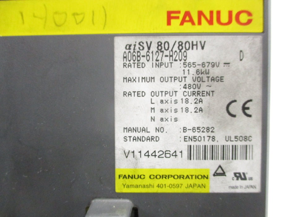 FANUC A06B-6127-H209 565-679V 18.2A UNMP