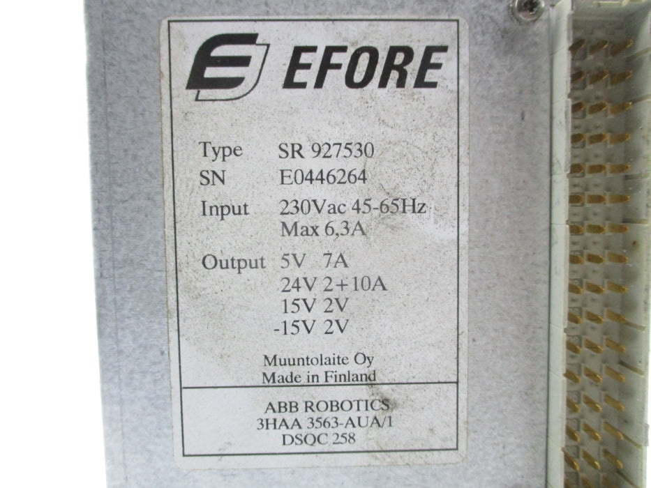 EFORE SR927530 3HAA3563-AUA/1 230VAC 6.3A NSNP