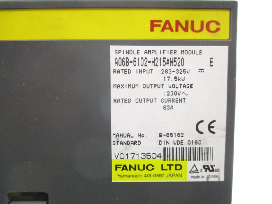 FANUC A06B-6102-H215#H520 REMAN