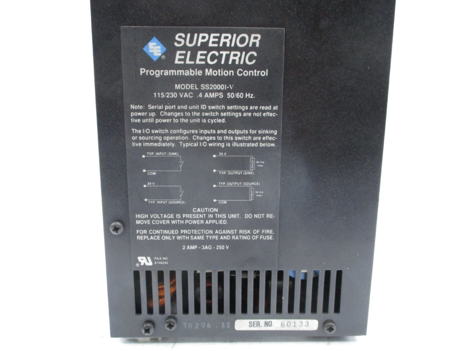 SUPERIOR ELECTRIC SS20000I-V UNMP