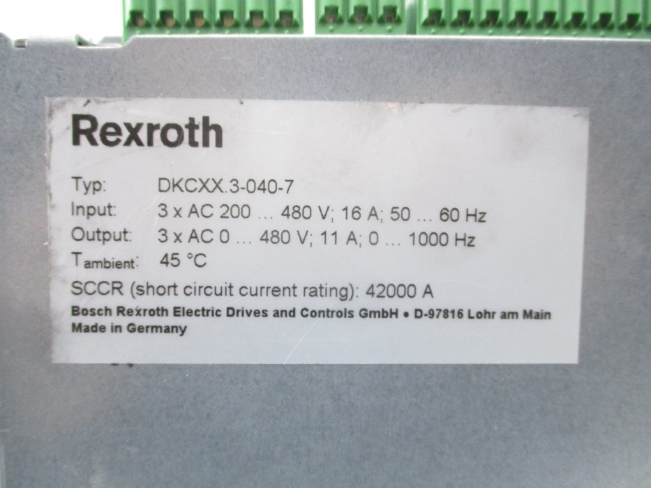REXROTH DKCXX.3-040-7 (AS PICTURED) UNMP