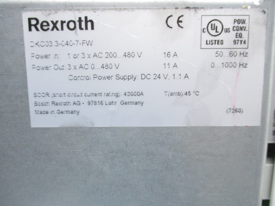REXROTH DKC03.3-040-7-FW UNMP