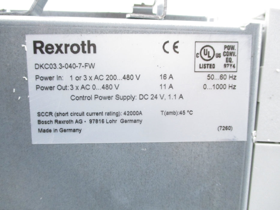 REXROTH DKC03.3-040-7-FW NSNP