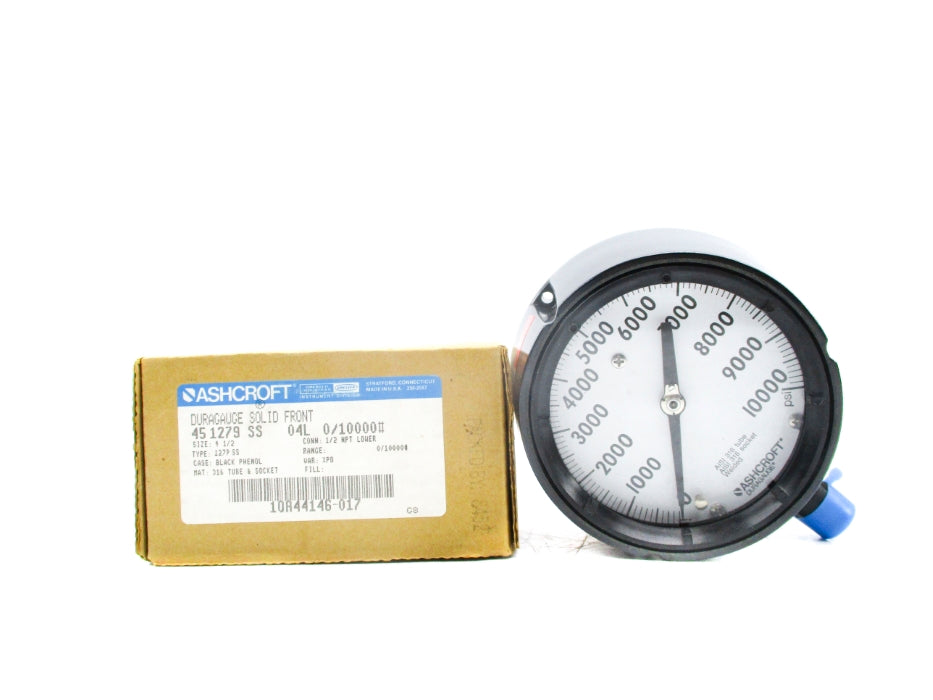 ASHCROFT 451279SS04L0/10000# 0-10000PSI NSMP