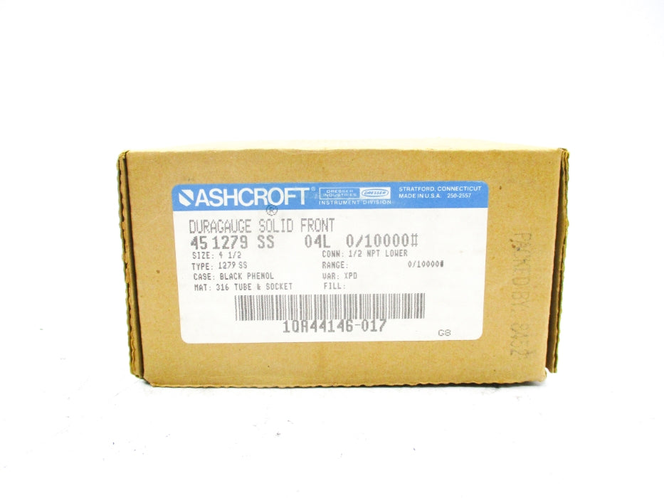 ASHCROFT 451279SS04L0/10000# 0-10000PSI NSMP