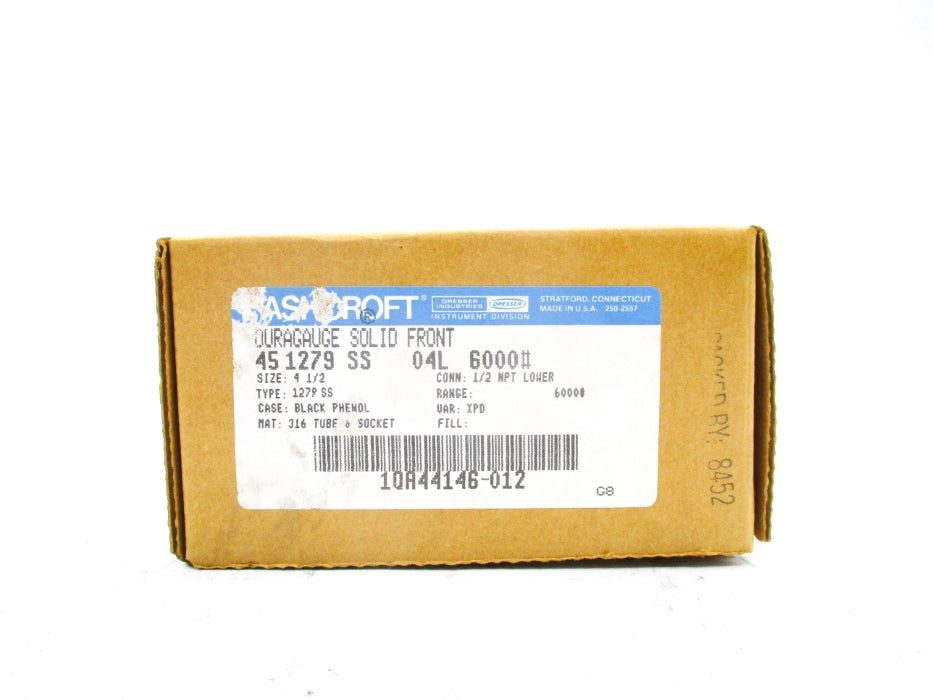 ASHCROFT 451279SS04L6000# 0-6000PSI NSMP