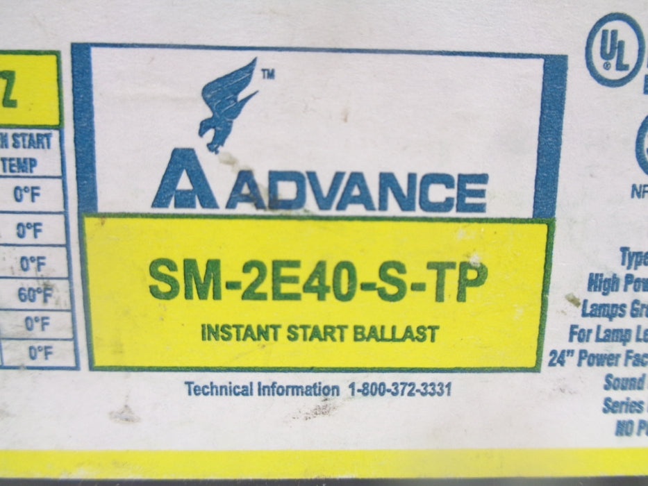 ADVANCE SM-2E40-S-TP 120V 0.82A NSNP