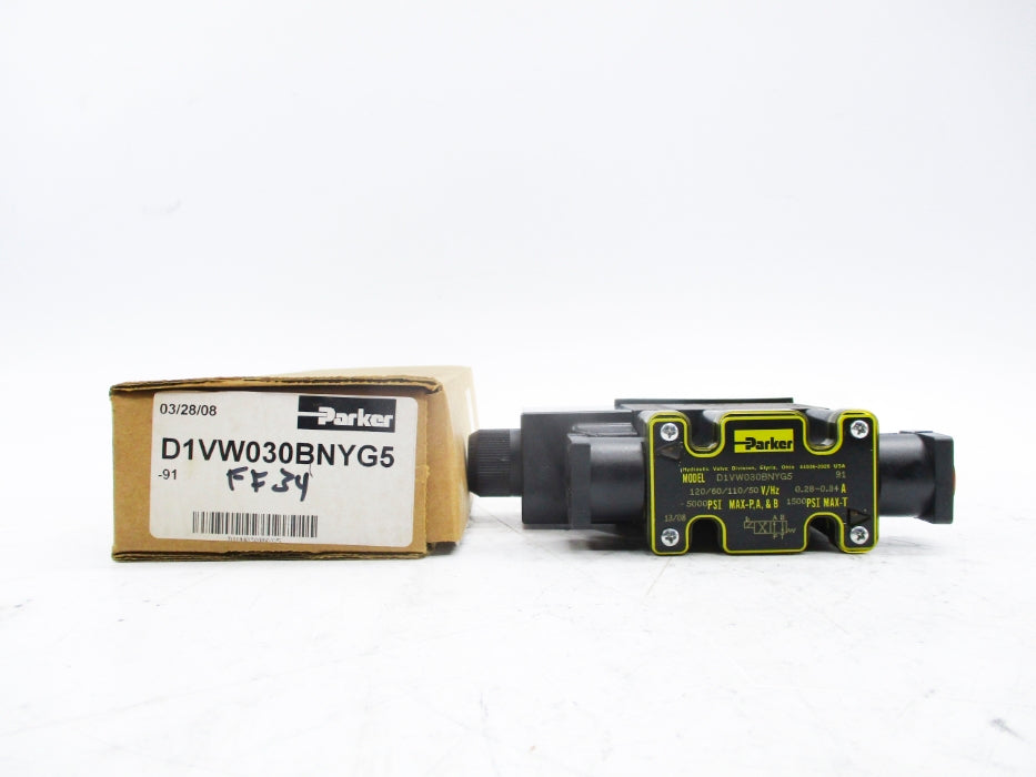 PARKER D1VW030BNYG5 110/20V 0.28-0.34A 5000PSI NSMP
