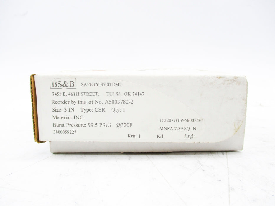 BS&B CSR 99.5PSI 3" NSMP