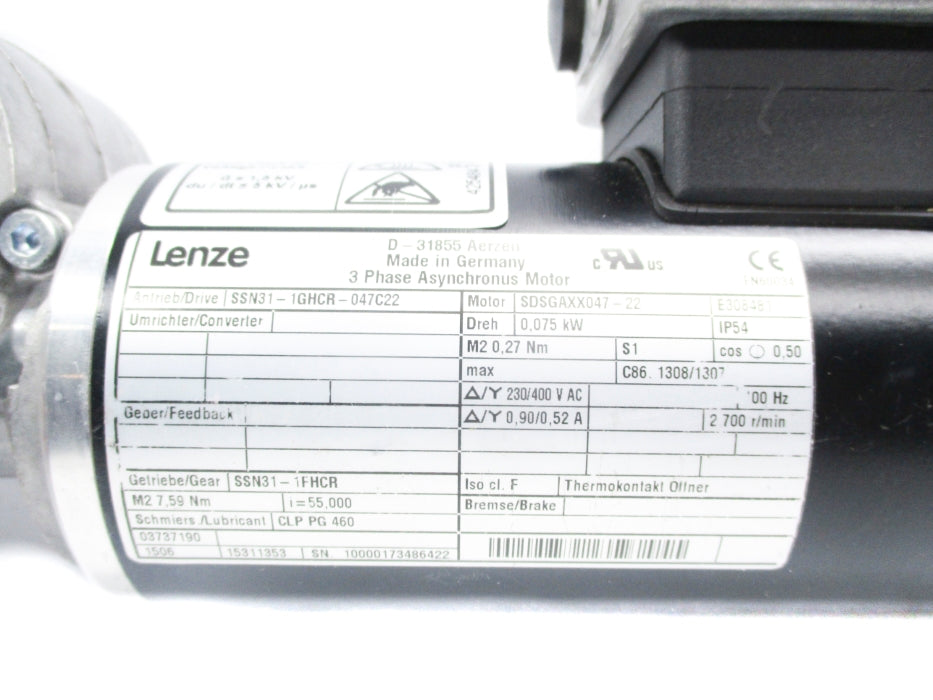 LENZE SSN31-1GHCR-047C22 SDSGAXX047 NSNP