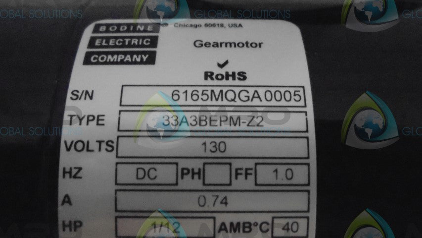BODINE ELECTRIC COMPANY 33A3BEPM-Z2 GEAR MOTOR *NEW IN BOX*