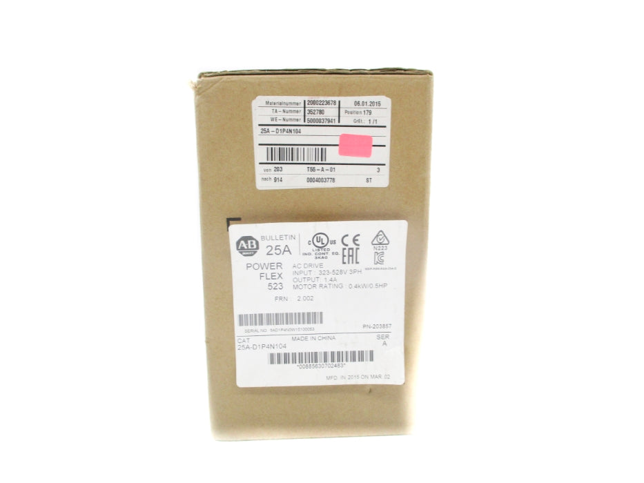 ALLEN BRADLEY 25A-D1P4N104 SER. A F/W 2.002 NSMP