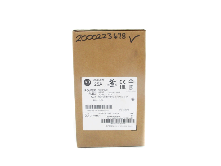 ALLEN BRADLEY 25A-D1P4N104 SER. B F/W 3.001 NSMP