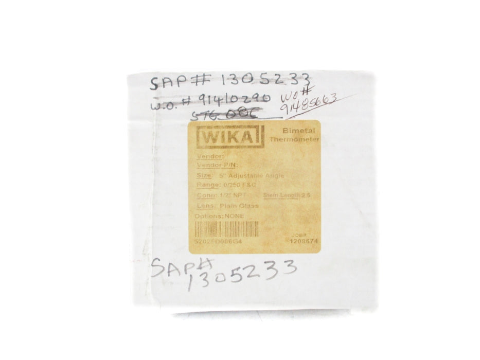 WIKA 52025D006G4 0-250F -20-120C NSMP