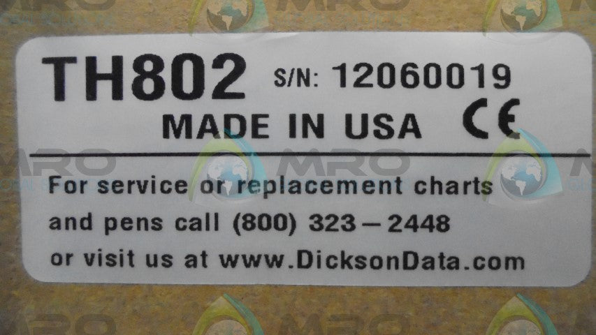 DICKSON TH802 CHART RECORDER TEMP DISPLAY * FACTORY SEALED *