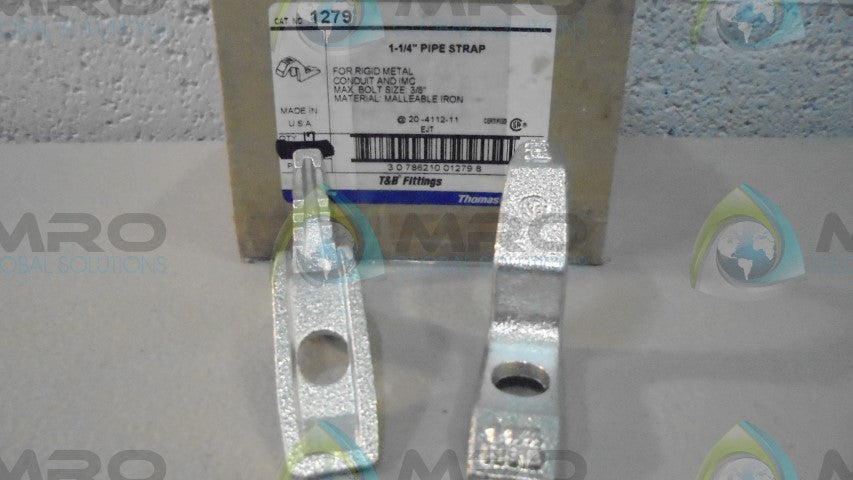 THOMAS & BELTS FITTINGS 1279 1-1/4" PIPE STRAP (17 BOX) *NEW IN BOX*