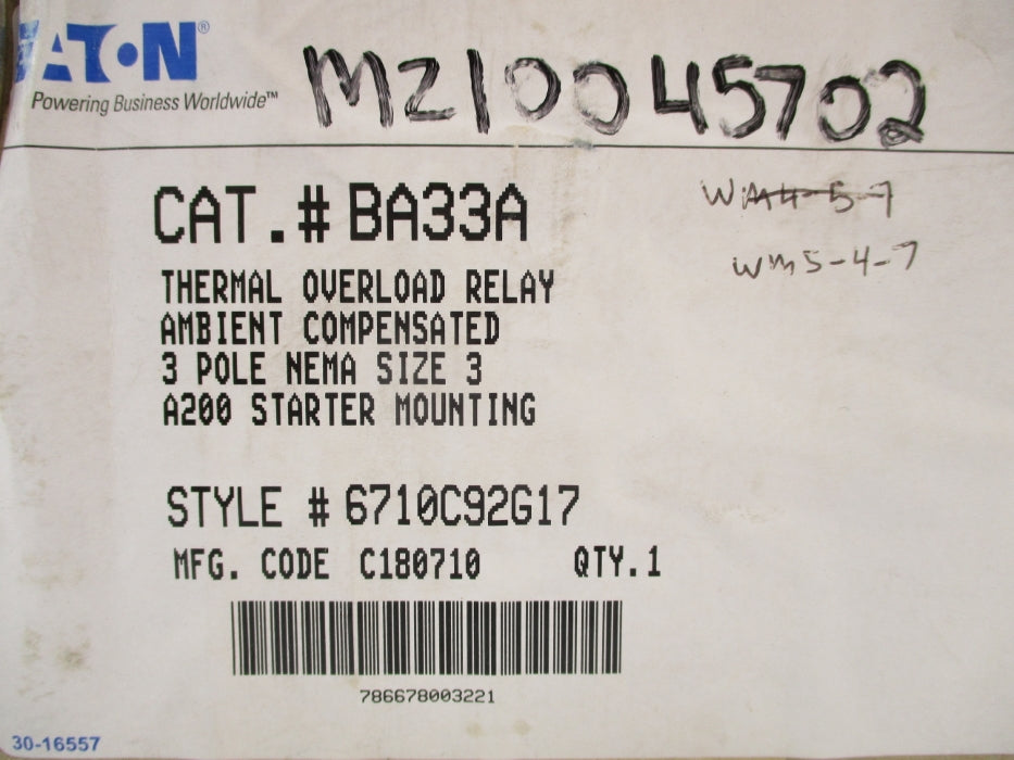 EATON BA33A NSFS